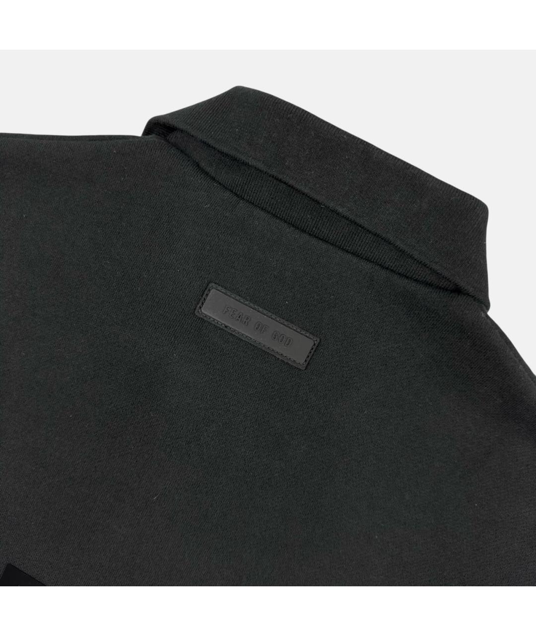 FEAR OF GOD ESSENTIALS Черное хлопко-полиэстеровое поло с длинным рукавом, фото 6