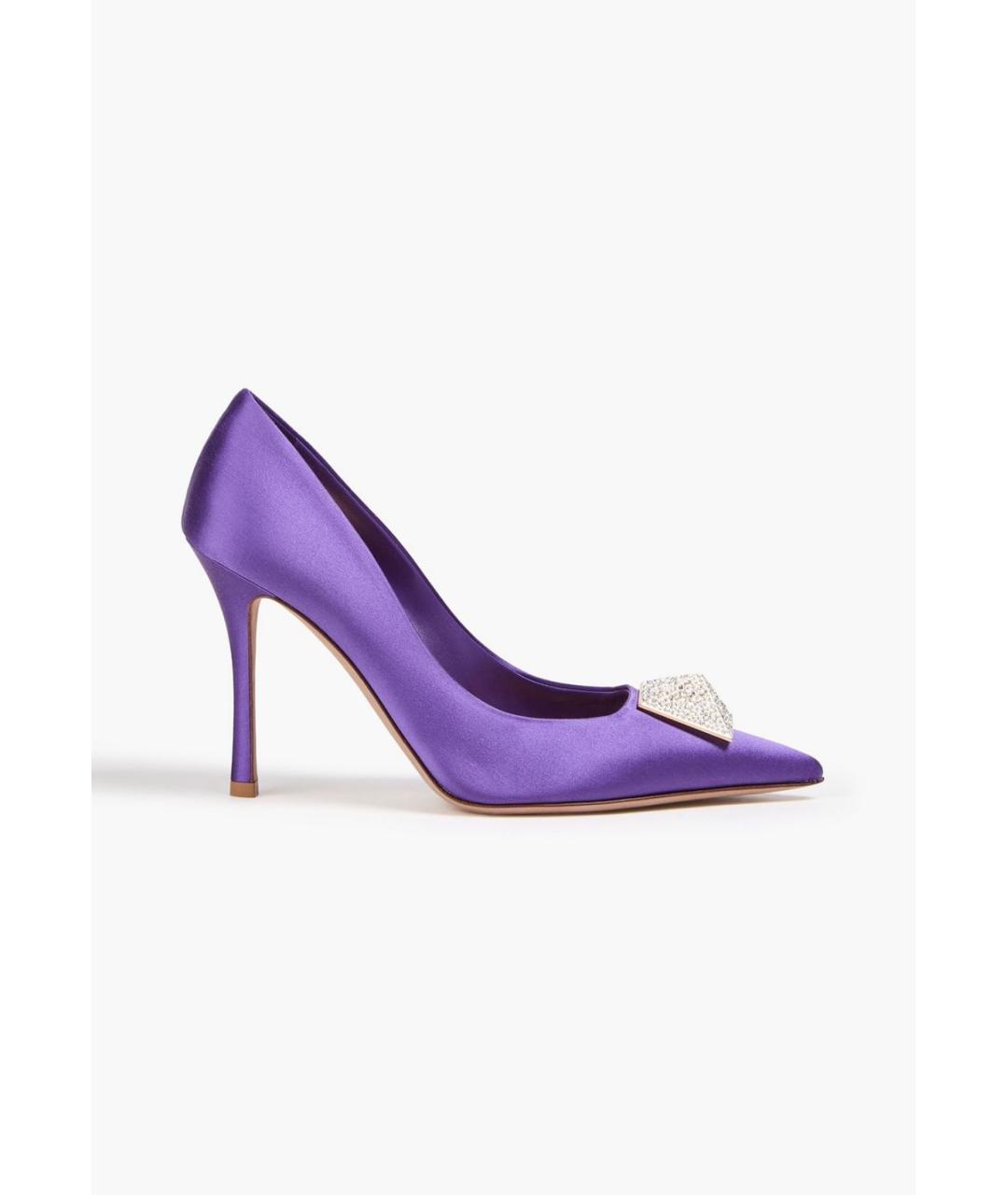 VALENTINO Фиолетовые текстильные туфли, фото 4