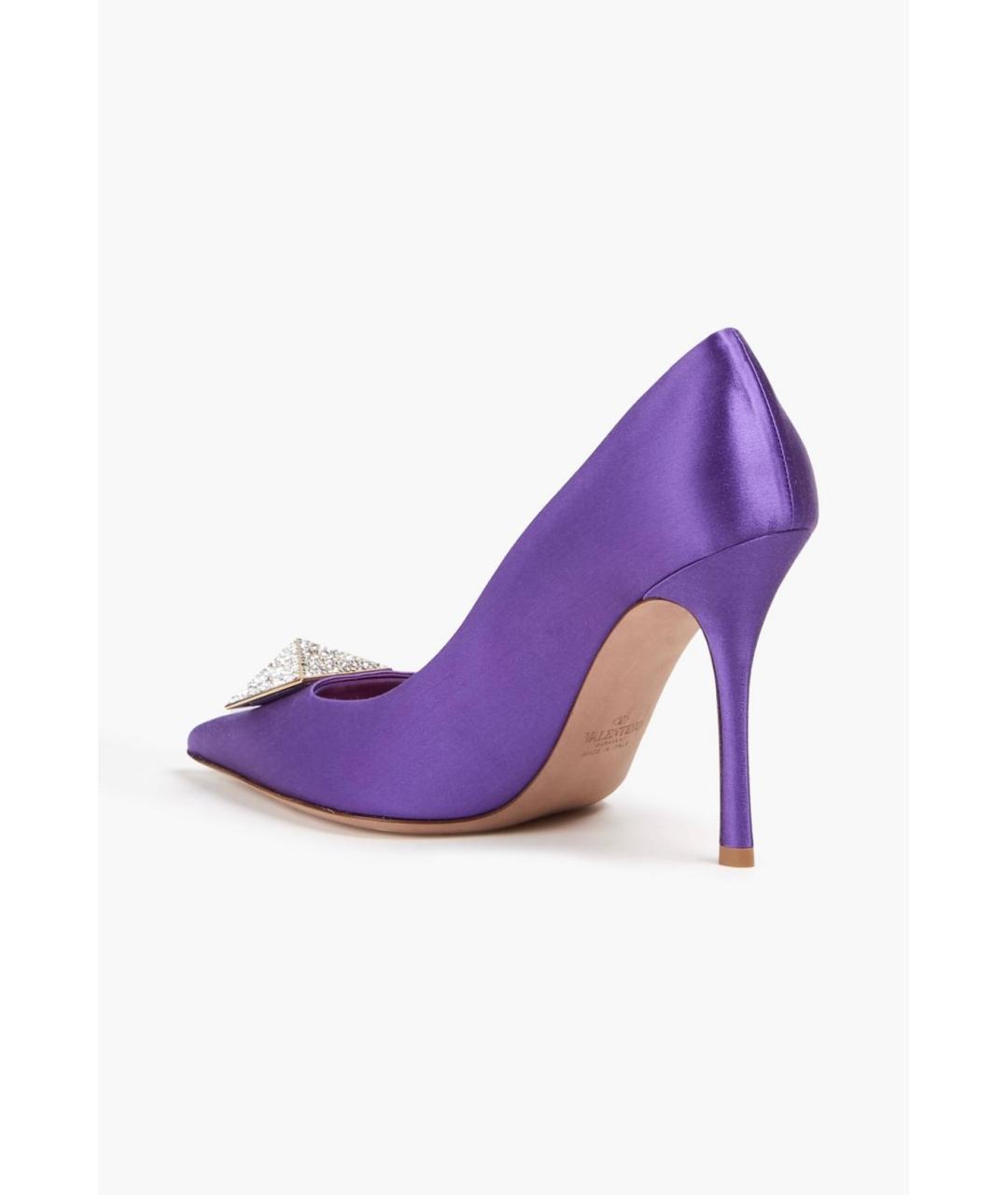 VALENTINO Фиолетовые текстильные туфли, фото 3
