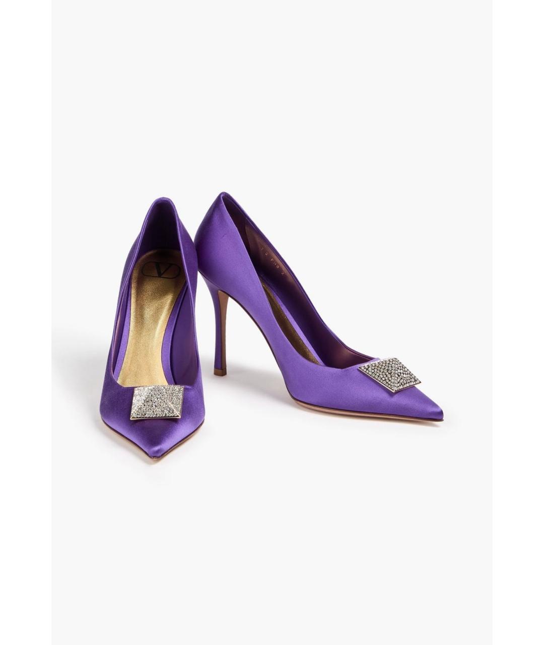 VALENTINO Фиолетовые текстильные туфли, фото 2
