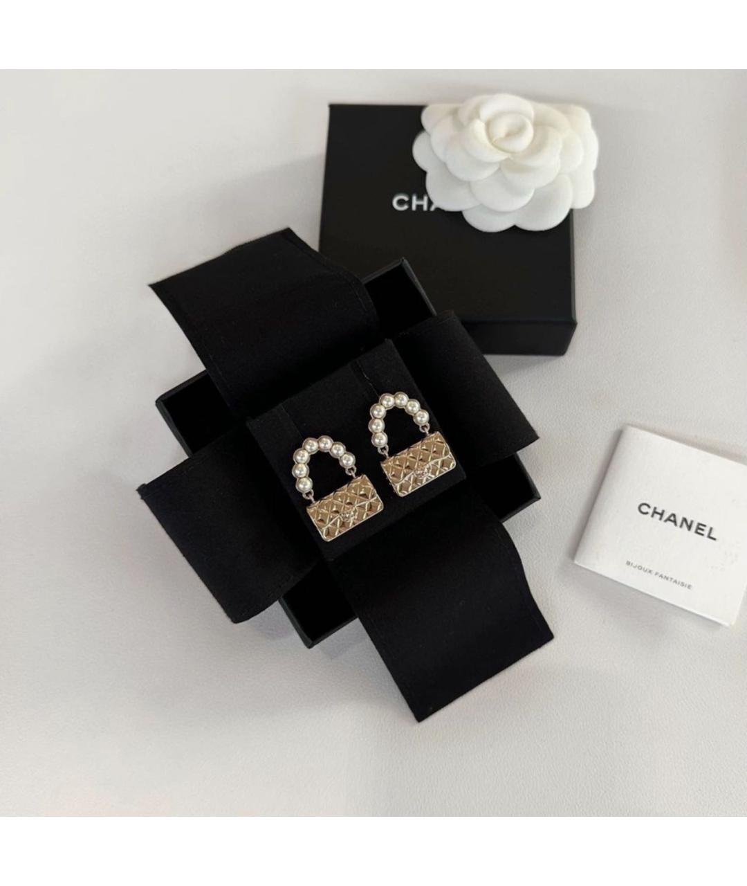 CHANEL Золотые серьги, фото 2
