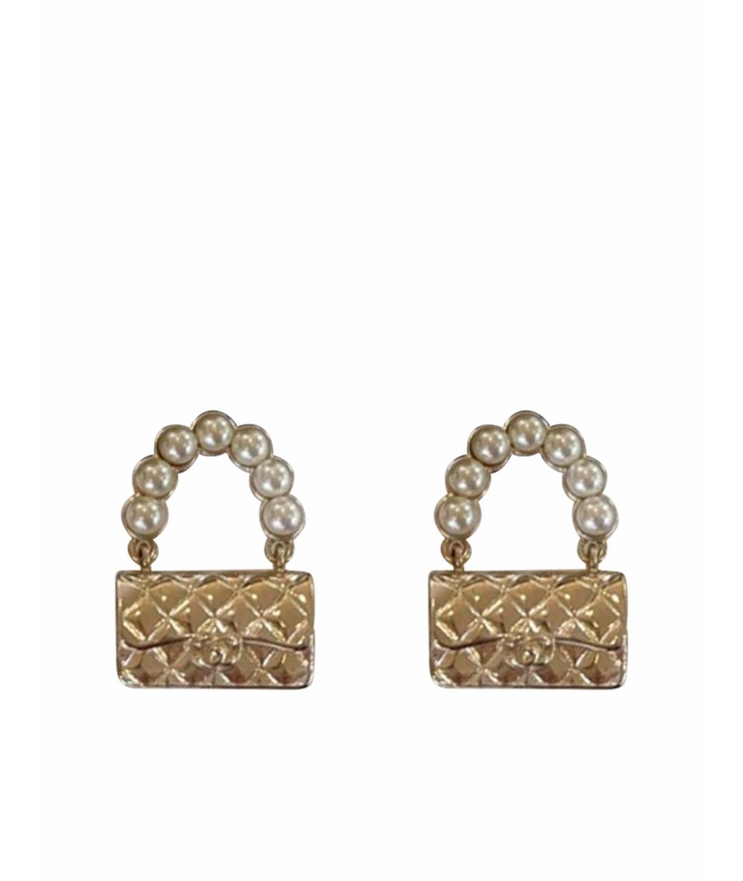 CHANEL Золотые серьги, фото 1