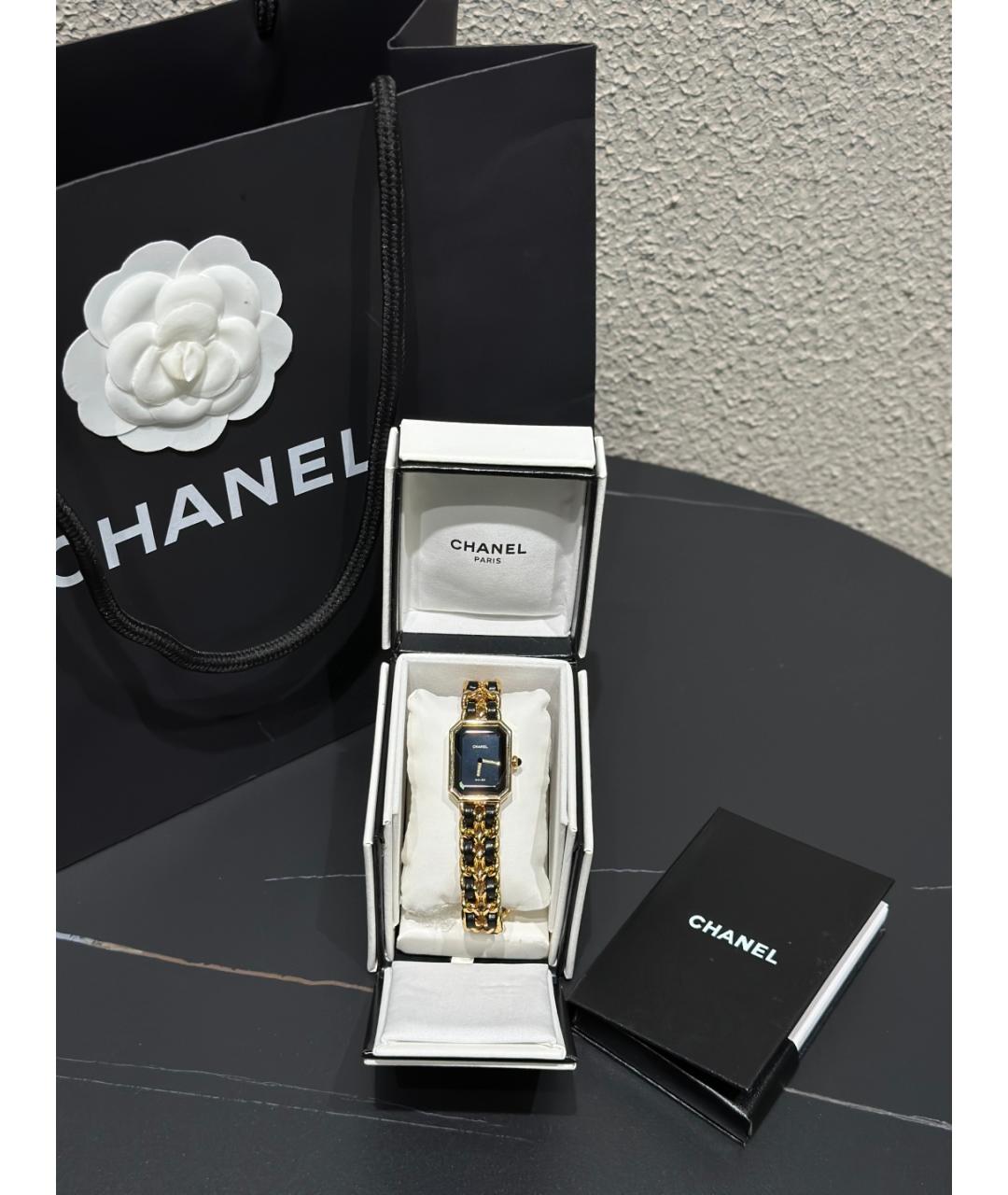 CHANEL Черные часы из золота и стали, фото 2