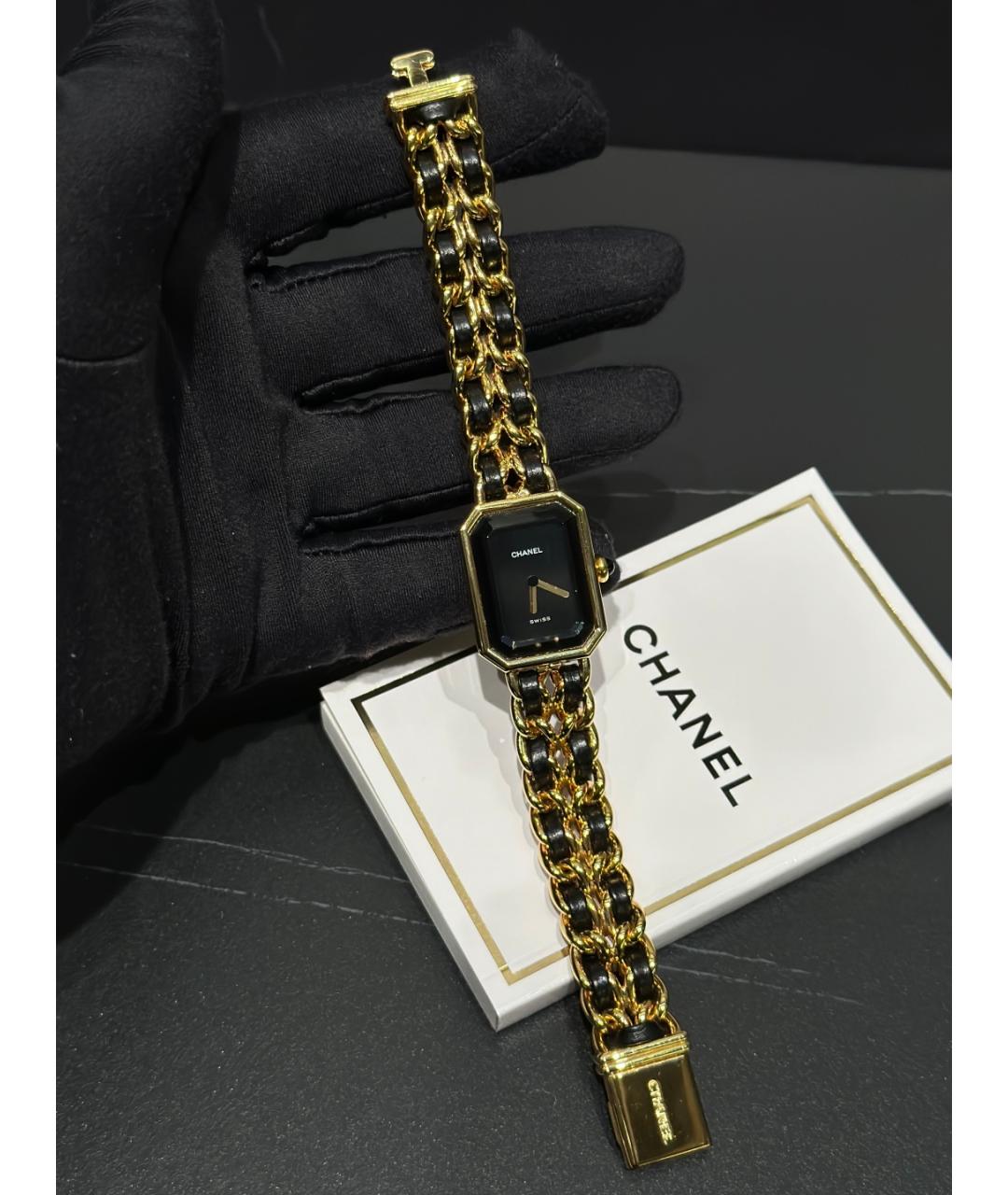 CHANEL Черные часы из золота и стали, фото 6