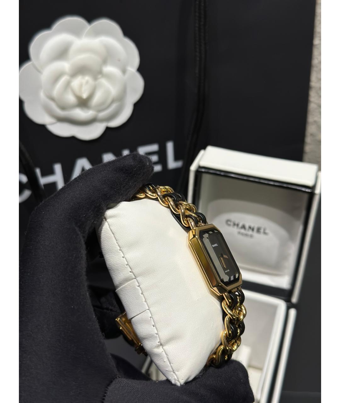 CHANEL Черные часы из золота и стали, фото 4