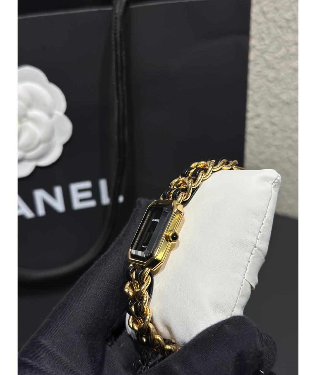 CHANEL Черные часы из золота и стали, фото 5