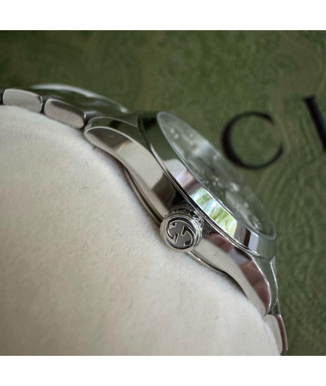GUCCI Серебряные стальные часы, фото 5