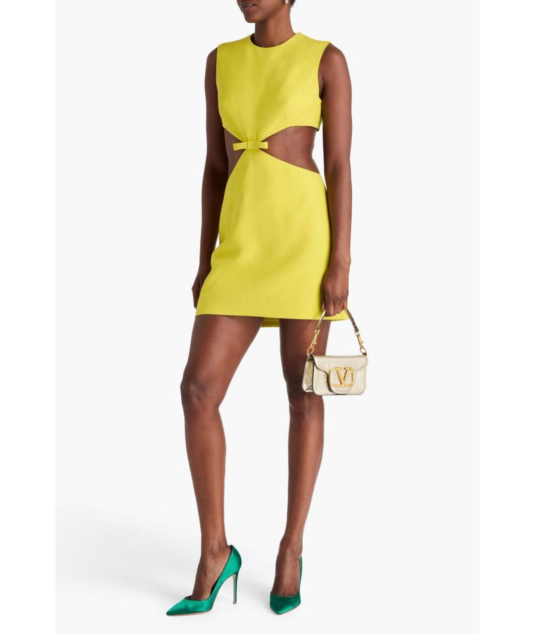VALENTINO Желтое коктейльное платье, фото 9