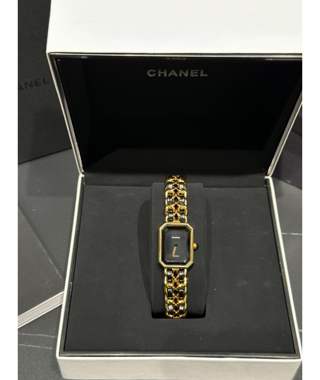 CHANEL Черные часы из золота и стали, фото 3