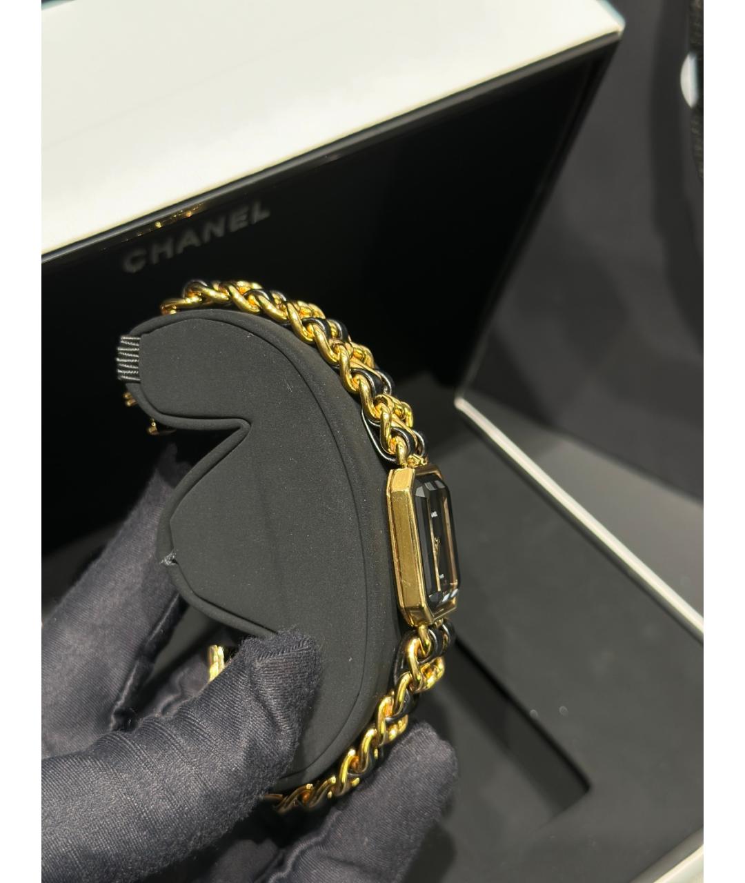 CHANEL Черные часы из золота и стали, фото 4