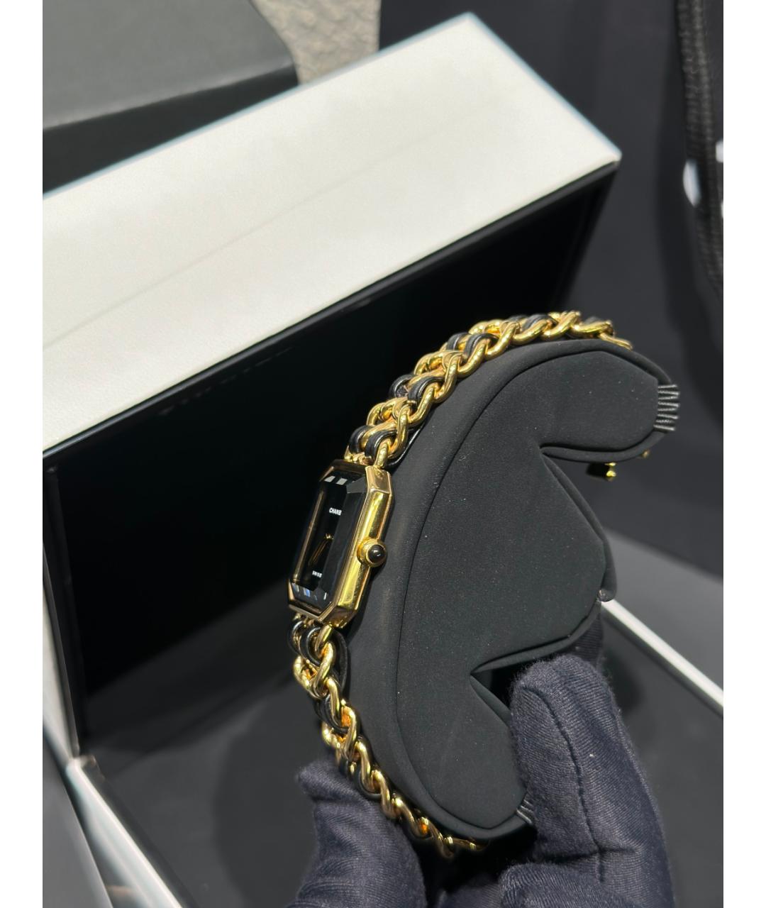 CHANEL Черные часы из золота и стали, фото 5