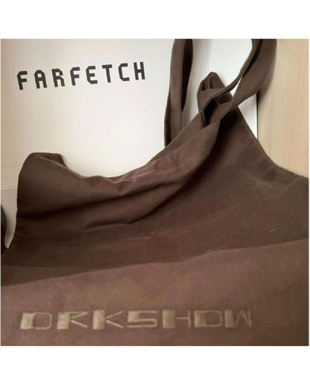 RICK OWENS DRKSHDW Коричневая сумка тоут, фото 5