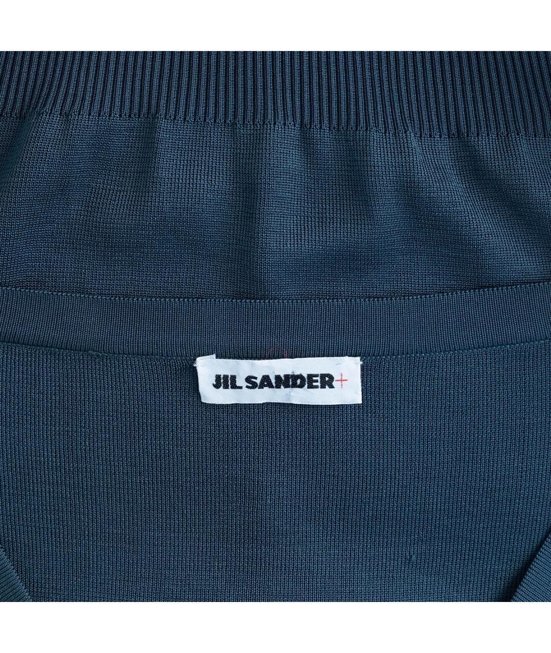 JIL SANDER Темно-синий шелковый джемпер / свитер, фото 3