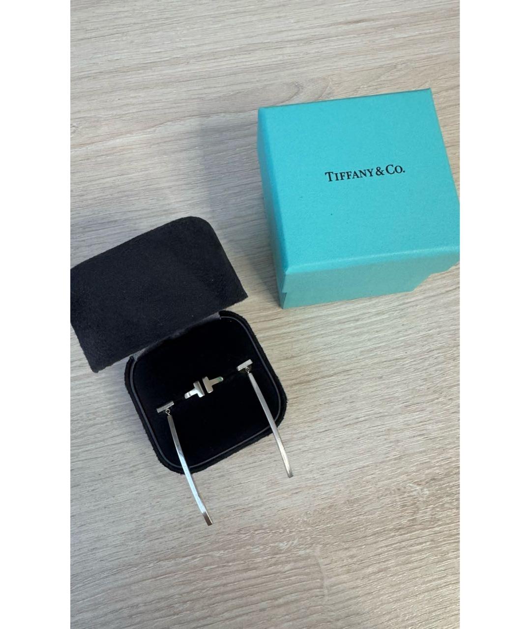 TIFFANY&CO Белые серьги из белого золота, фото 2