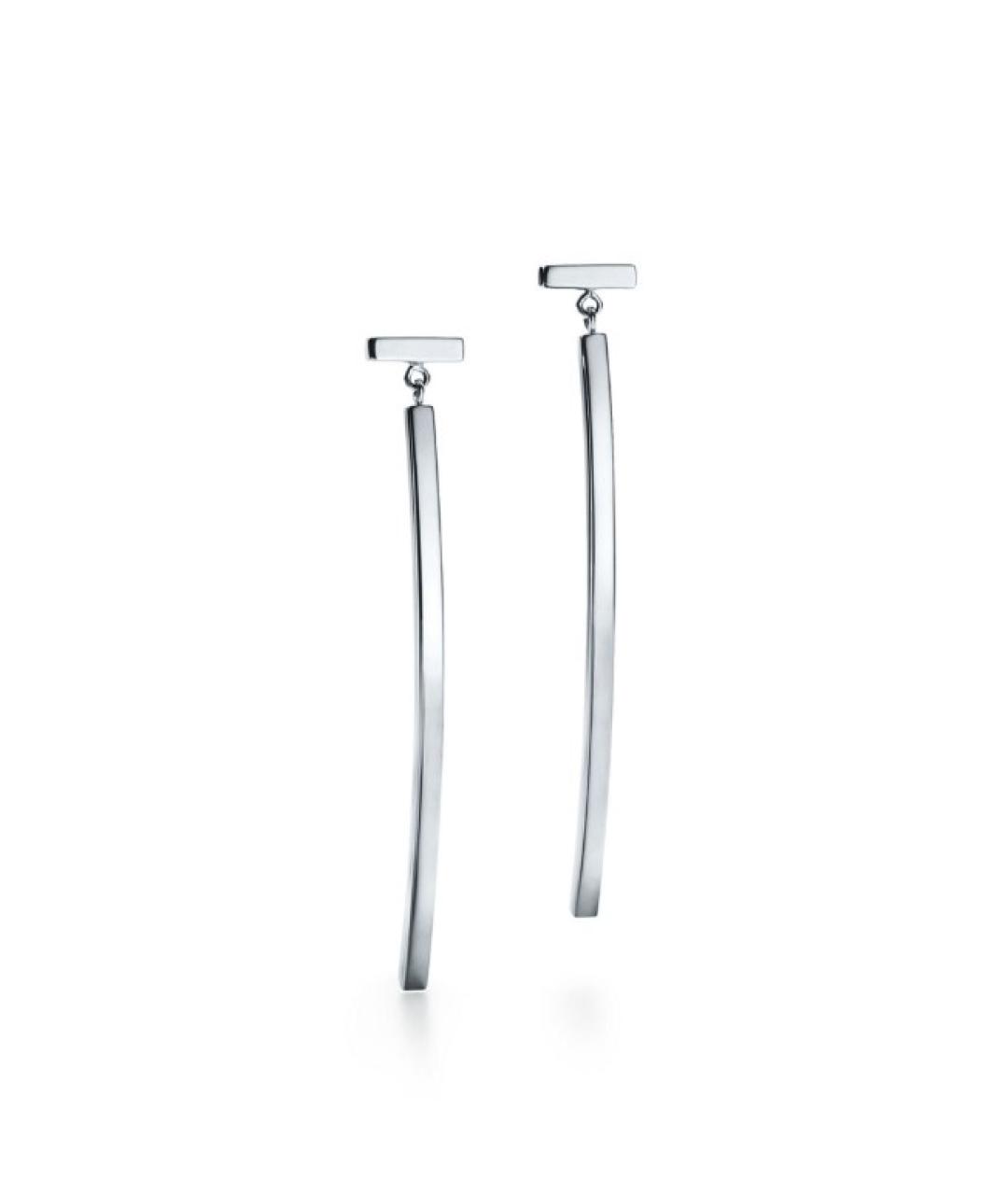 TIFFANY&CO Белые серьги из белого золота, фото 6