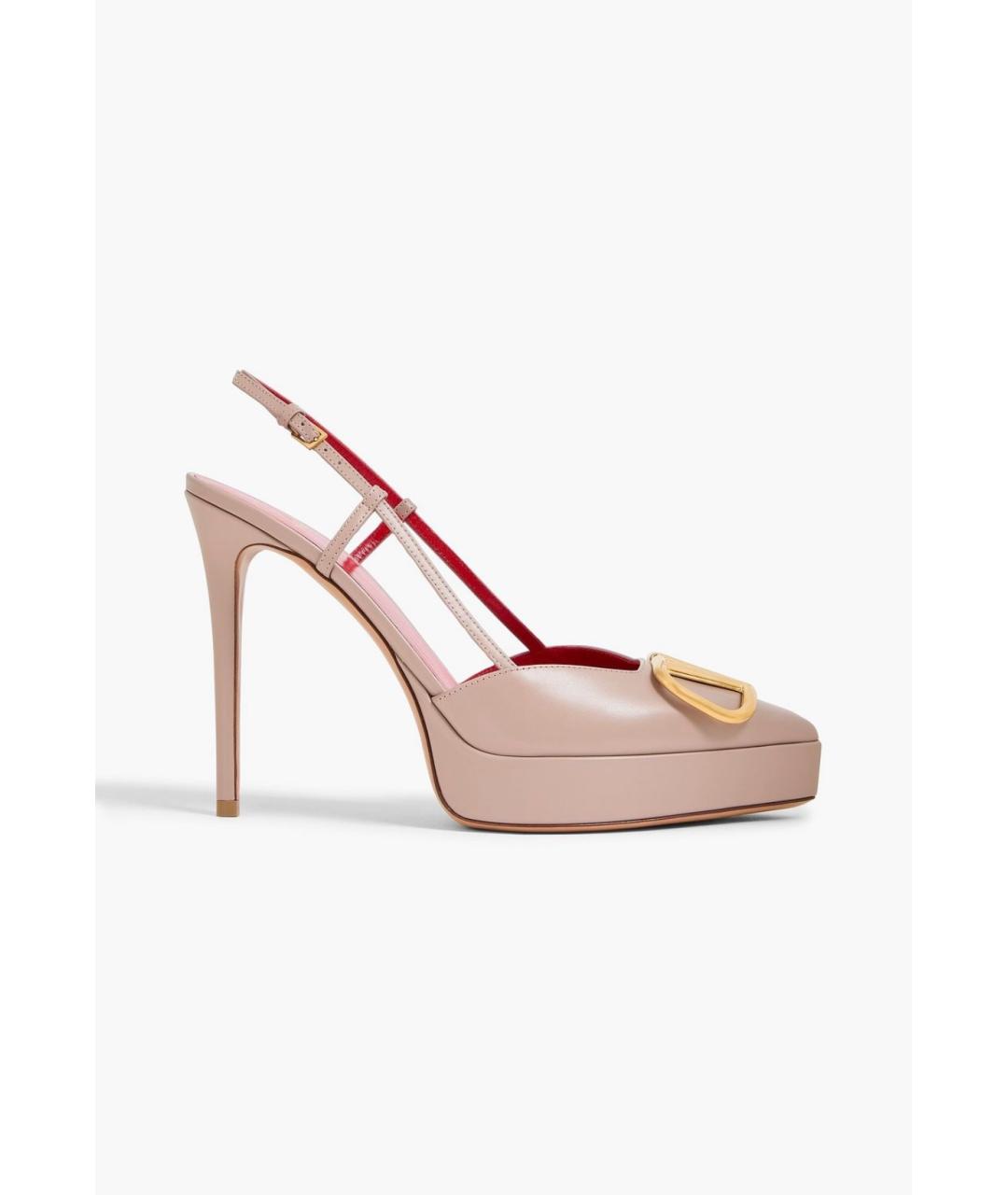 VALENTINO Бежевые кожаные туфли, фото 5