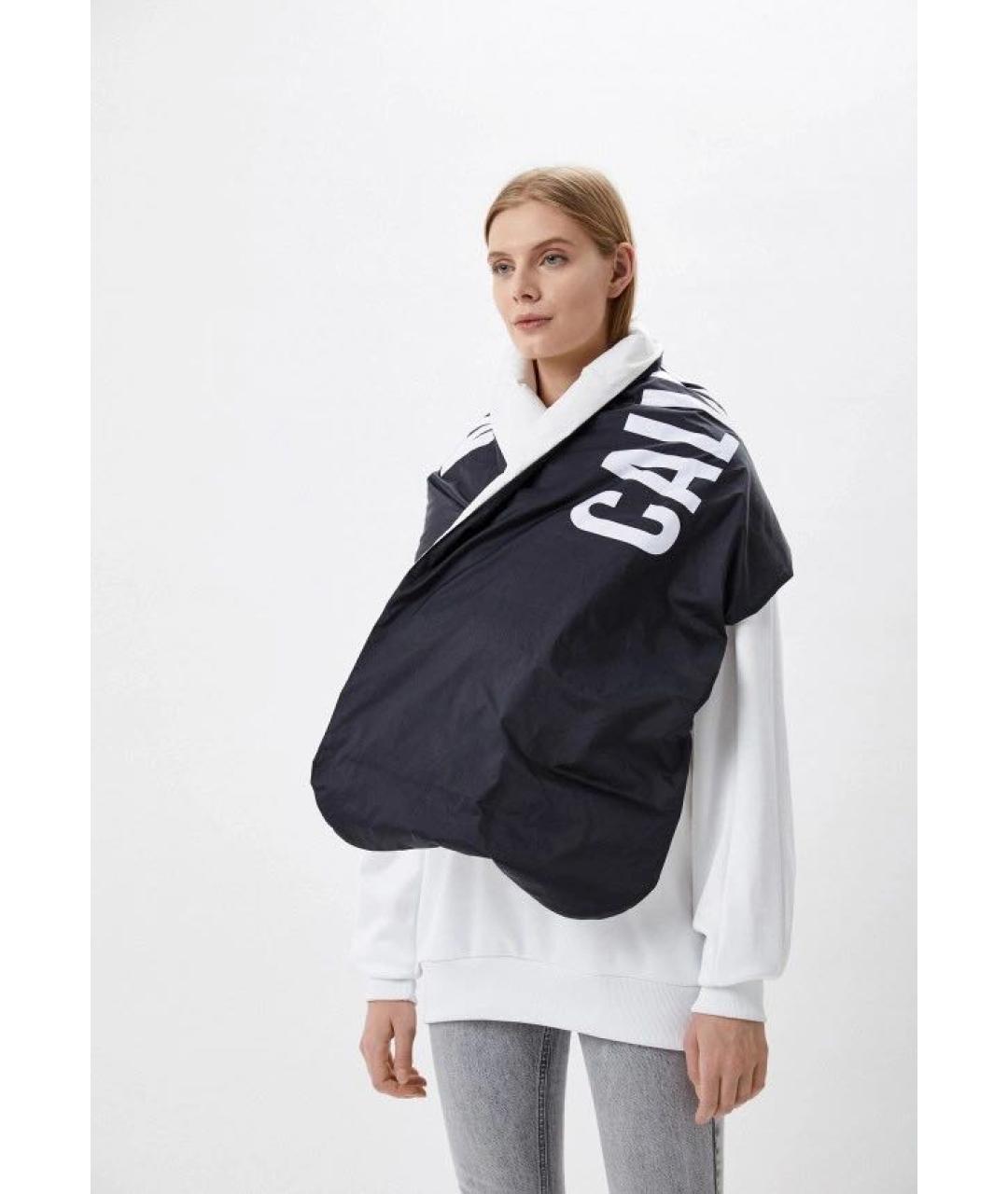 CALVIN KLEIN Черный шарф, фото 4