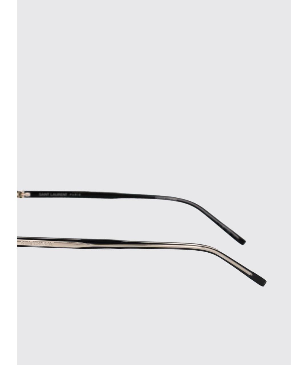 SAINT LAURENT Серебряные металлические солнцезащитные очки, фото 4