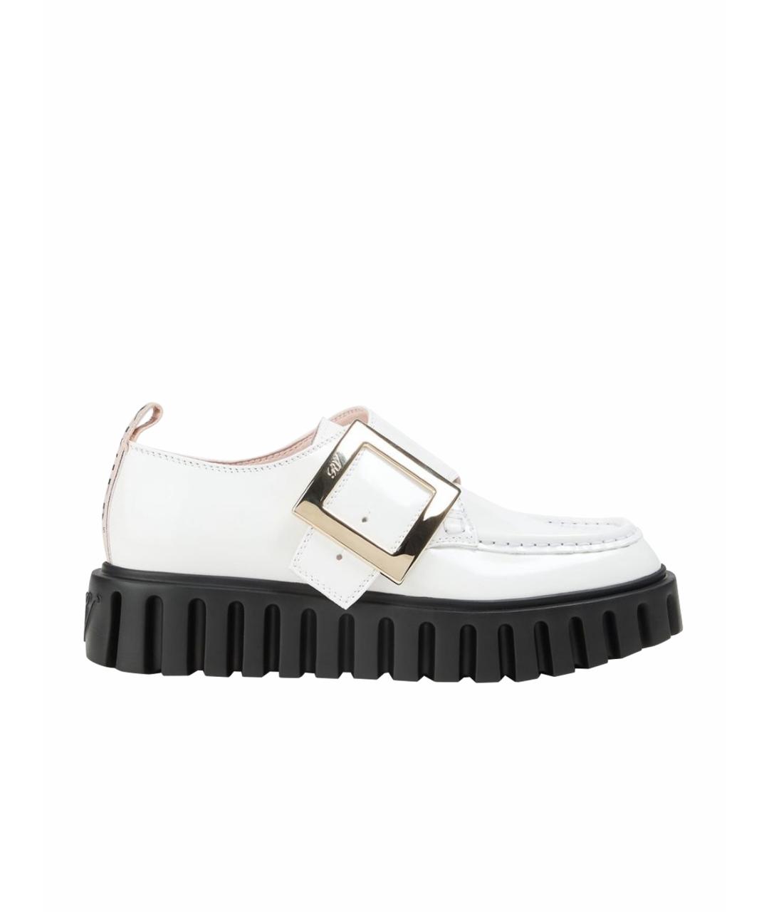 ROGER VIVIER Белые лоферы из лакированной кожи, фото 1