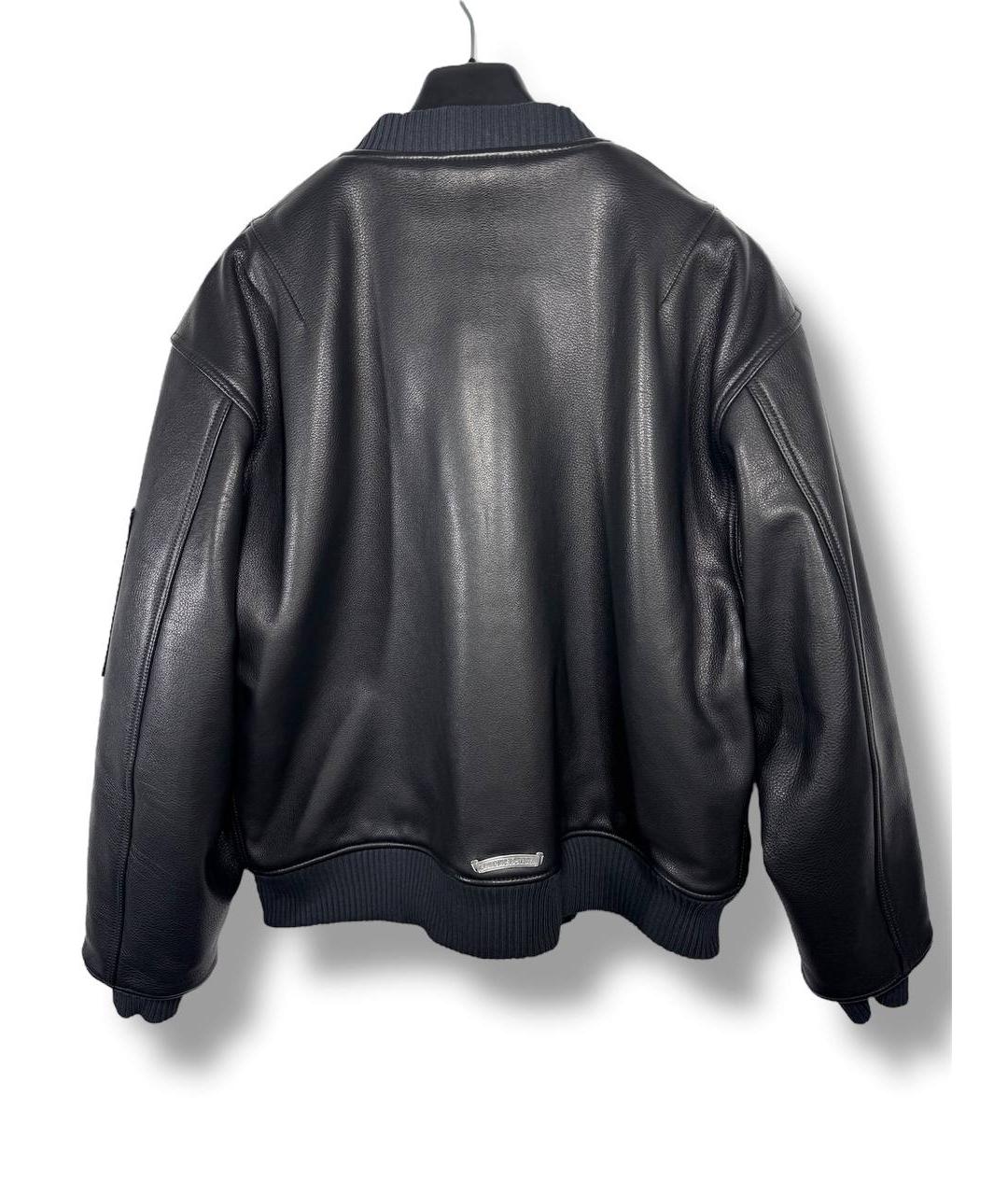 CHROME HEARTS Черная кожаная куртка, фото 2
