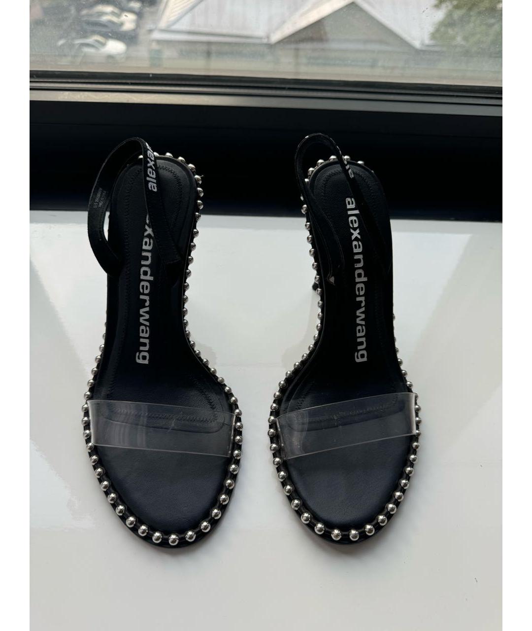 ALEXANDER WANG Черные кожаные босоножки, фото 2