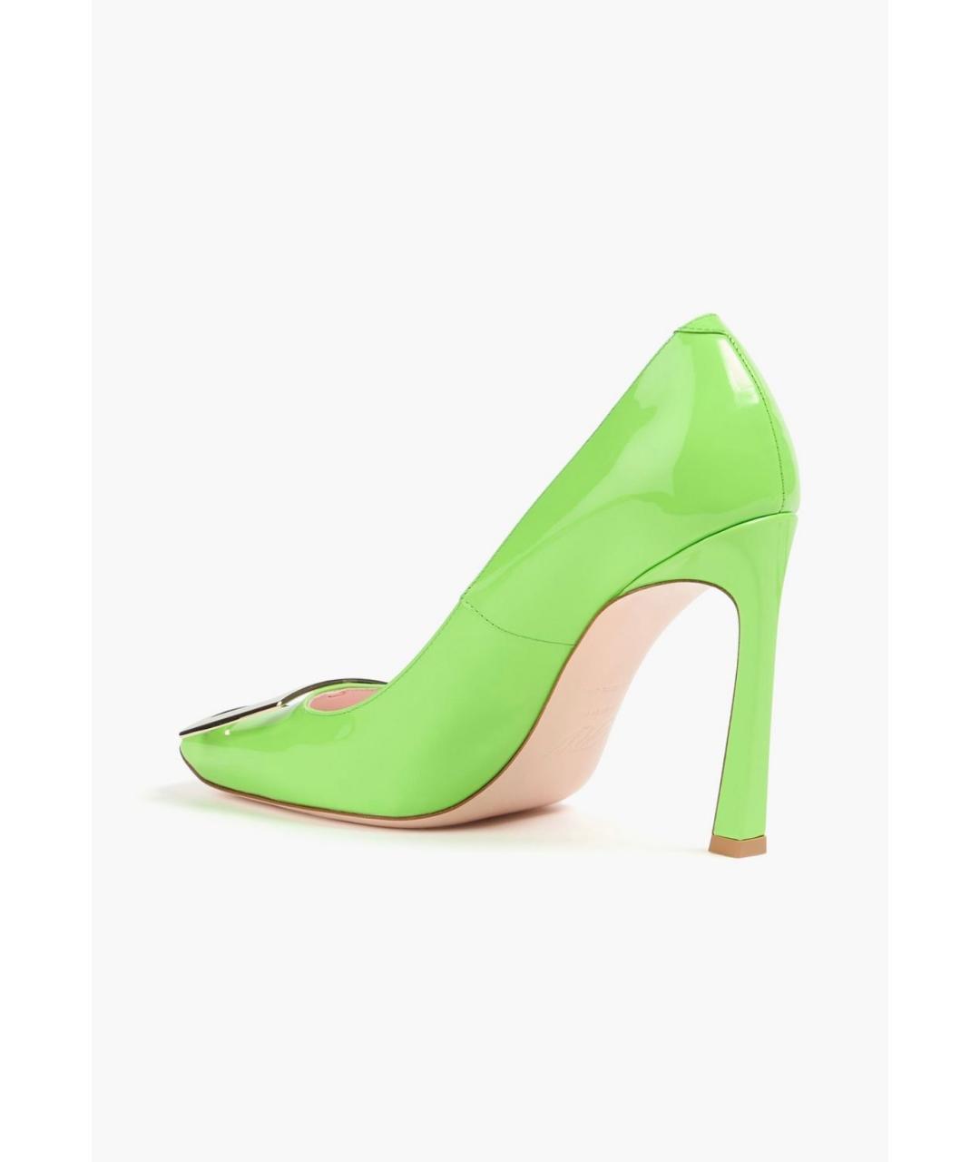 ROGER VIVIER Салатовые туфли из лакированной кожи, фото 3