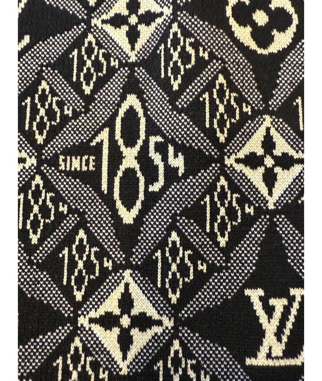 LOUIS VUITTON Черная шерстяная юбка миди, фото 4