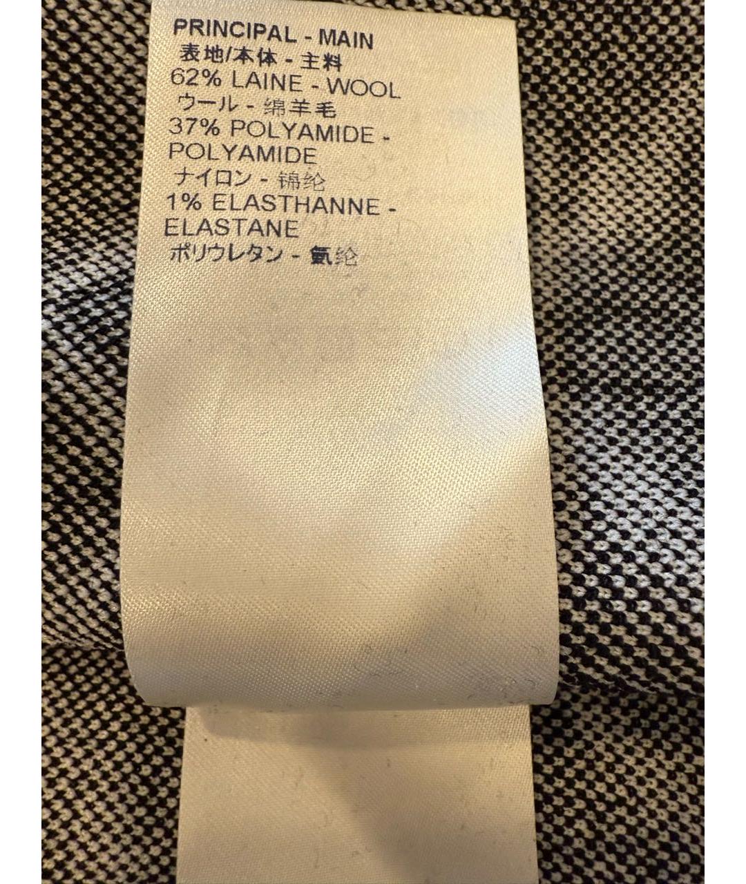 LOUIS VUITTON Черная шерстяная юбка миди, фото 6