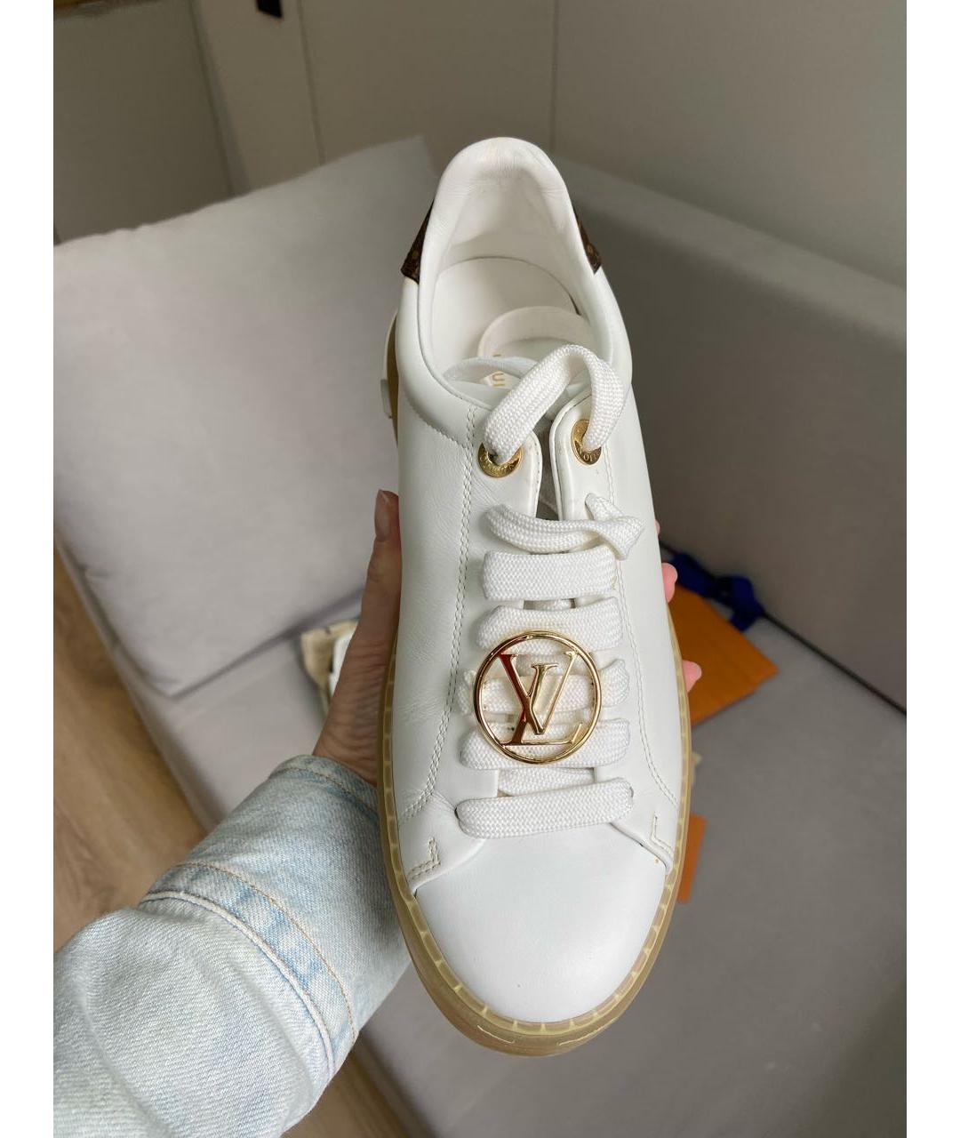 LOUIS VUITTON Белые кожаные кеды, фото 3