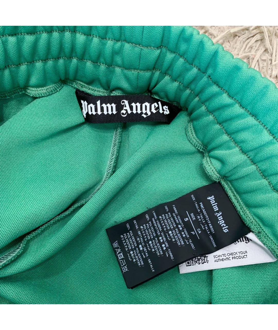PALM ANGELS Зеленые полиэстеровые повседневные брюки, фото 5