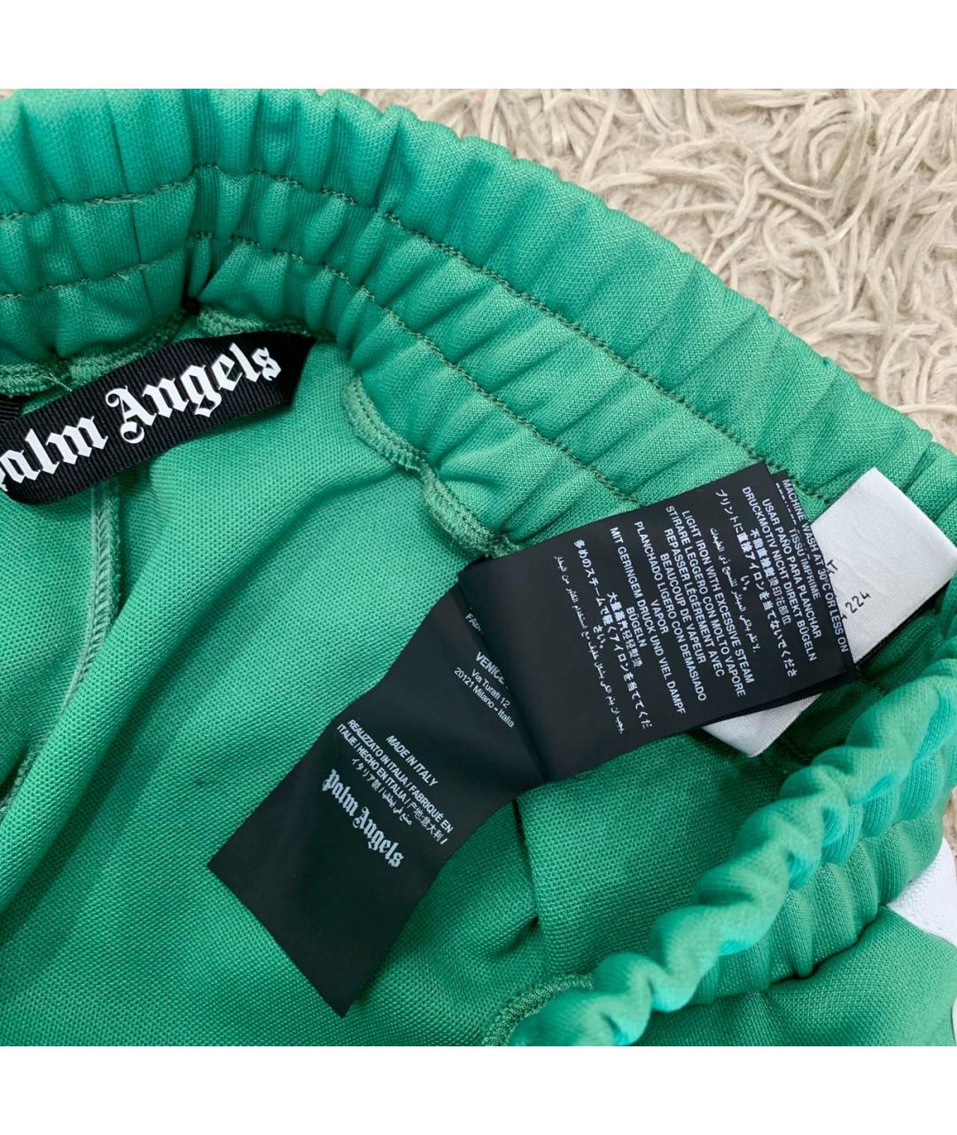 PALM ANGELS Зеленые полиэстеровые повседневные брюки, фото 6