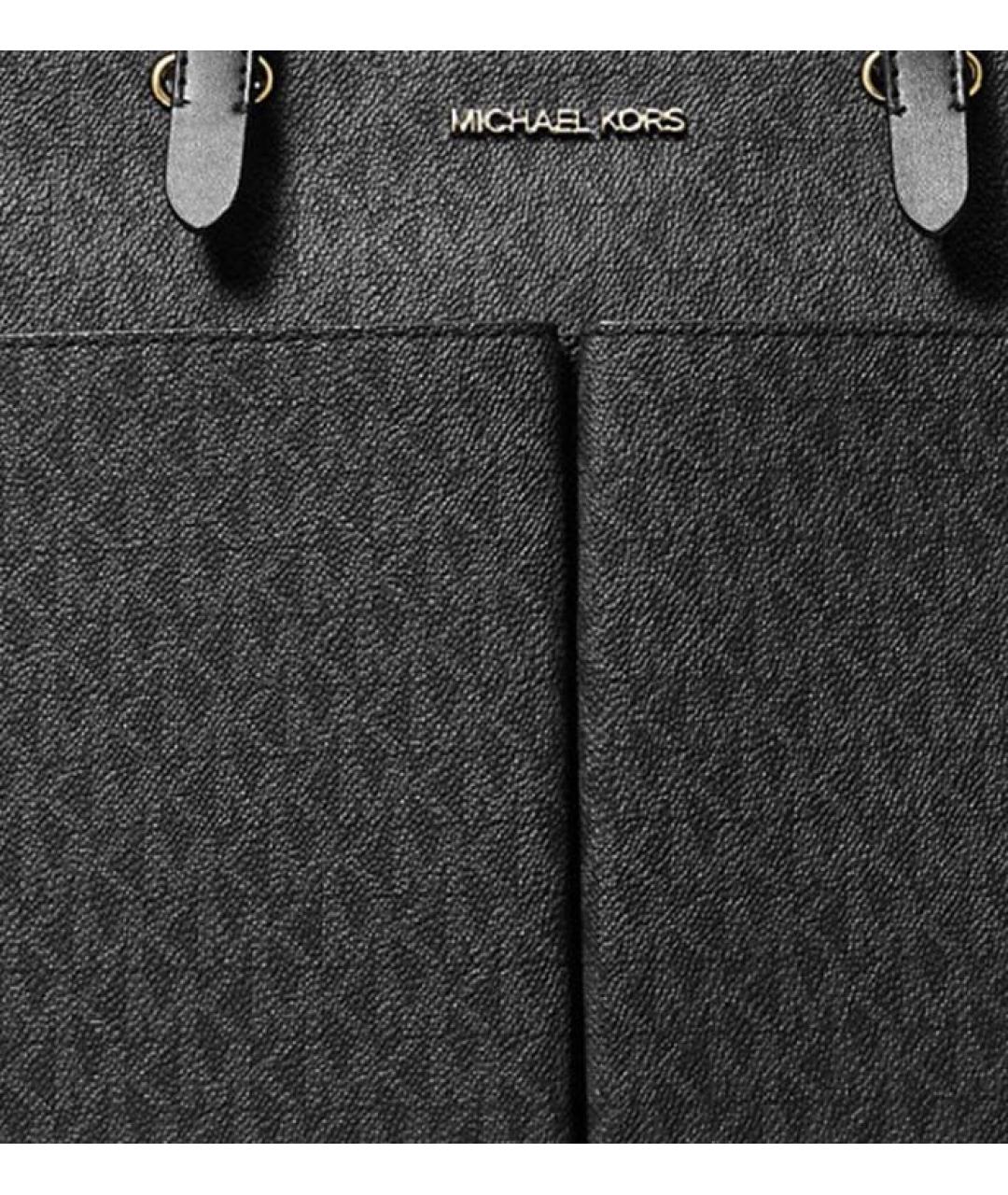 MICHAEL KORS Черная сумка тоут из искусственной кожи, фото 5