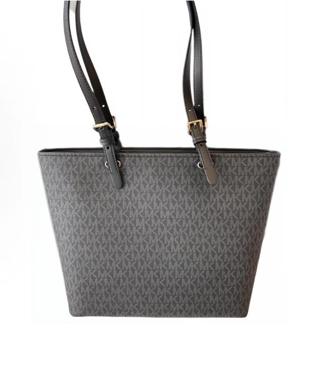 MICHAEL KORS Черная сумка тоут из искусственной кожи, фото 2