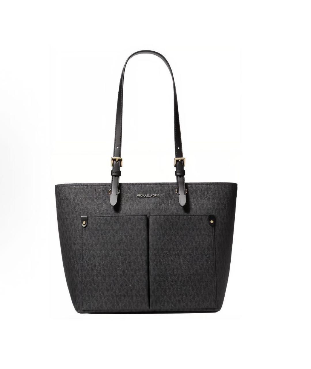 MICHAEL KORS Черная сумка тоут из искусственной кожи, фото 6