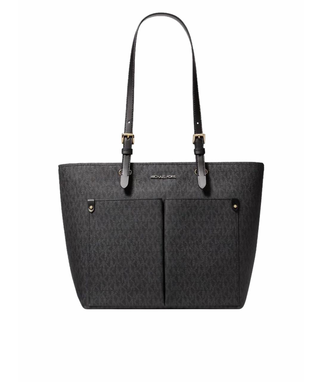 MICHAEL KORS Черная сумка тоут из искусственной кожи, фото 1