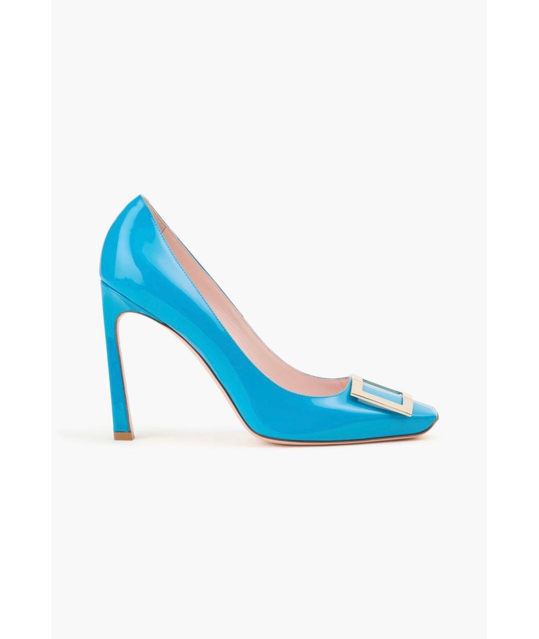 ROGER VIVIER Голубые туфли из лакированной кожи, фото 5