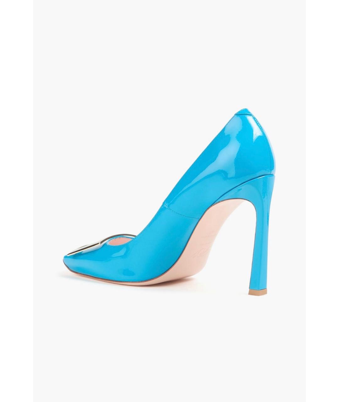 ROGER VIVIER Голубые туфли из лакированной кожи, фото 3