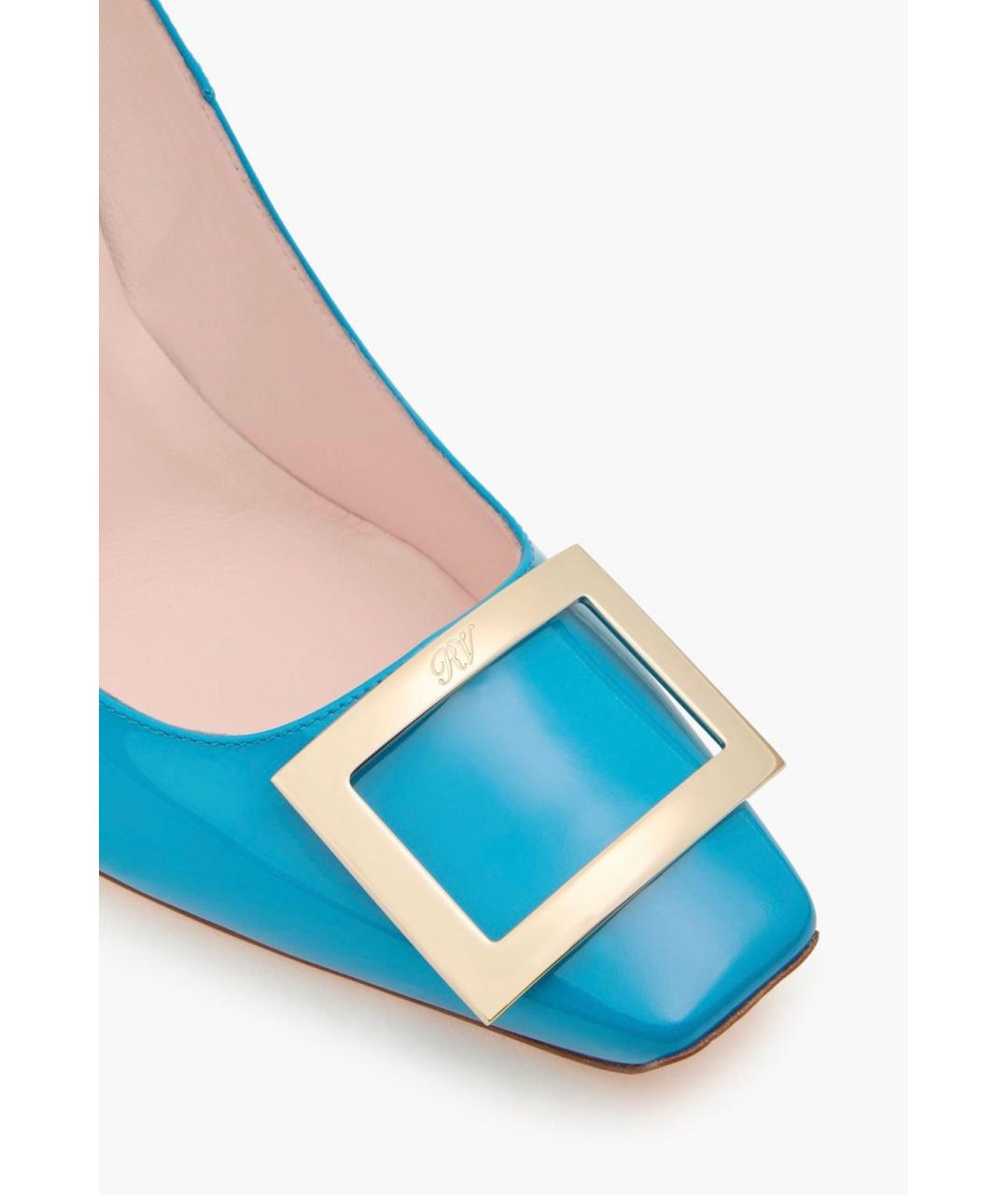 ROGER VIVIER Голубые туфли из лакированной кожи, фото 4