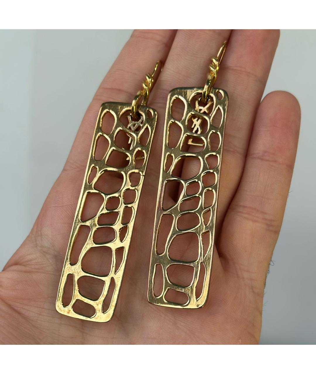 SAINT LAURENT Золотые серьги, фото 4