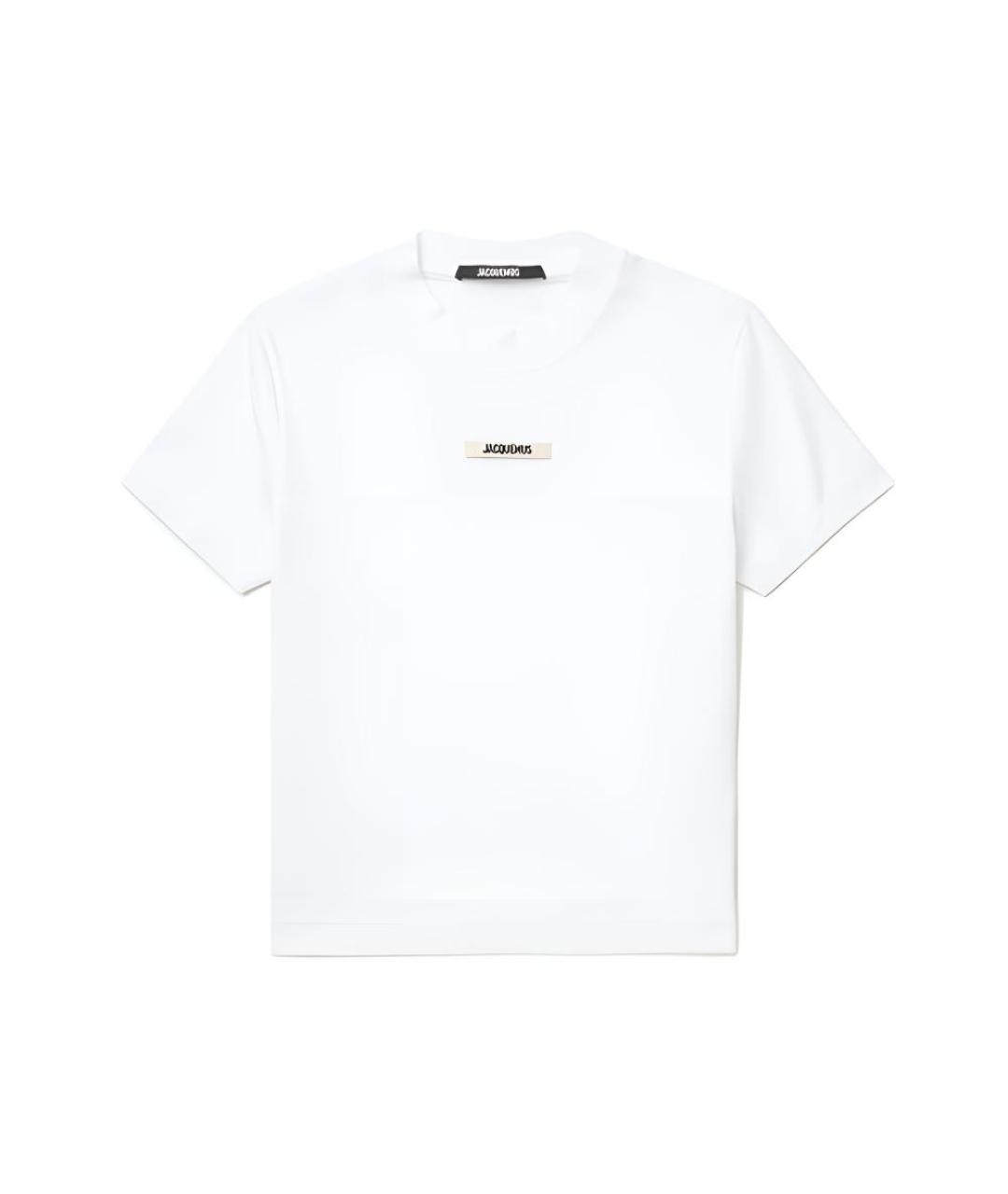 JACQUEMUS Белая хлопковая футболка, фото 1