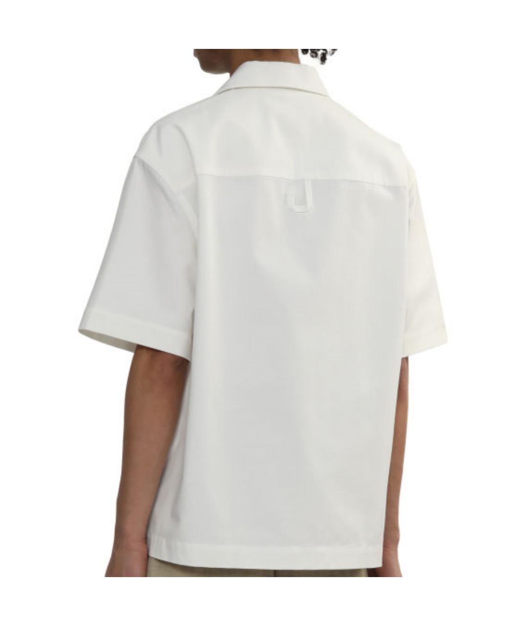 JACQUEMUS Белая хлопковая кэжуал рубашка, фото 5