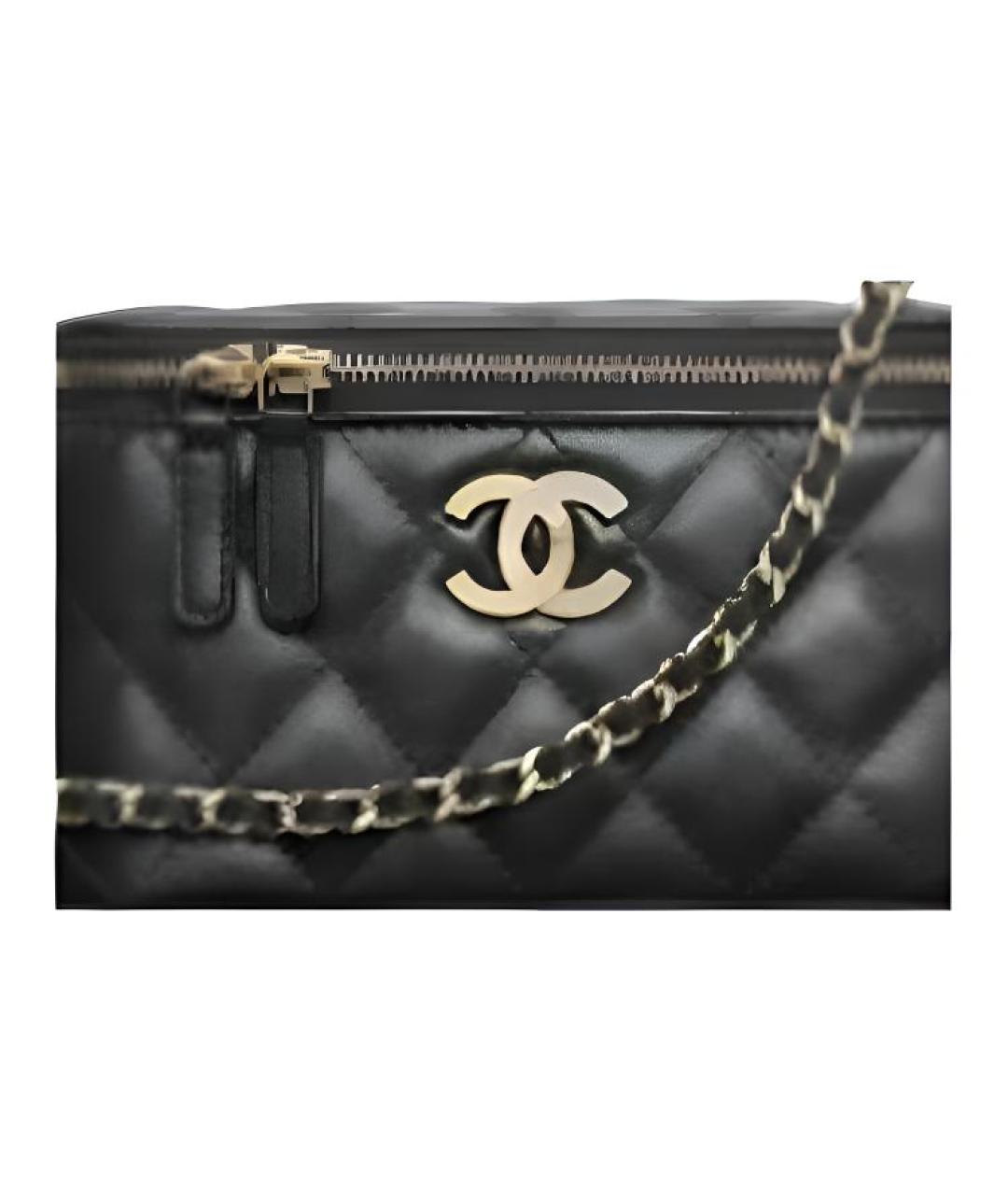 CHANEL Черная кожаная сумка через плечо, фото 2