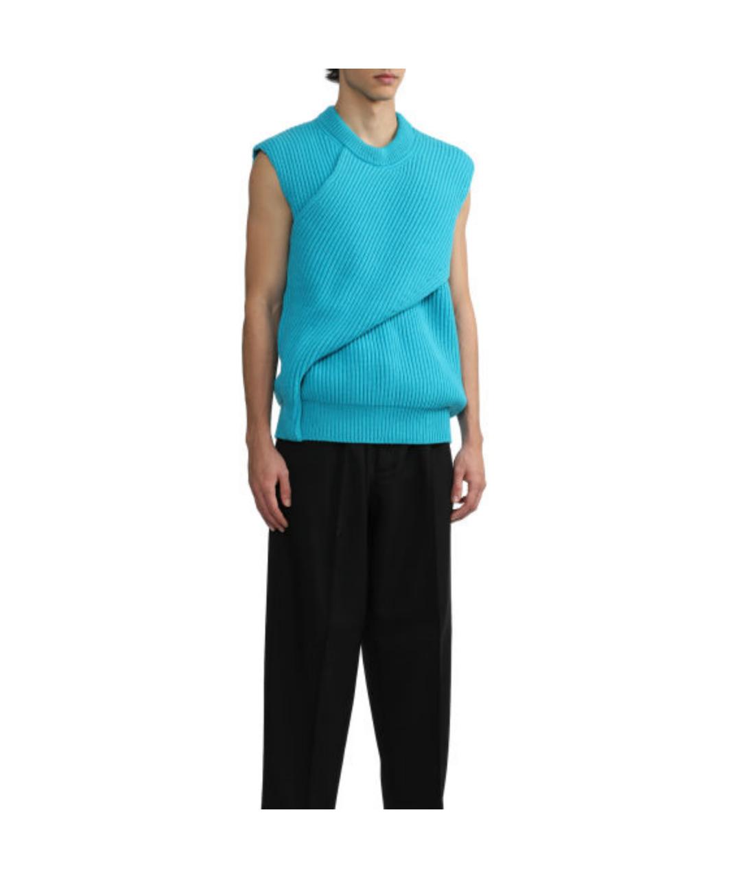 JIL SANDER Голубая майка, фото 3