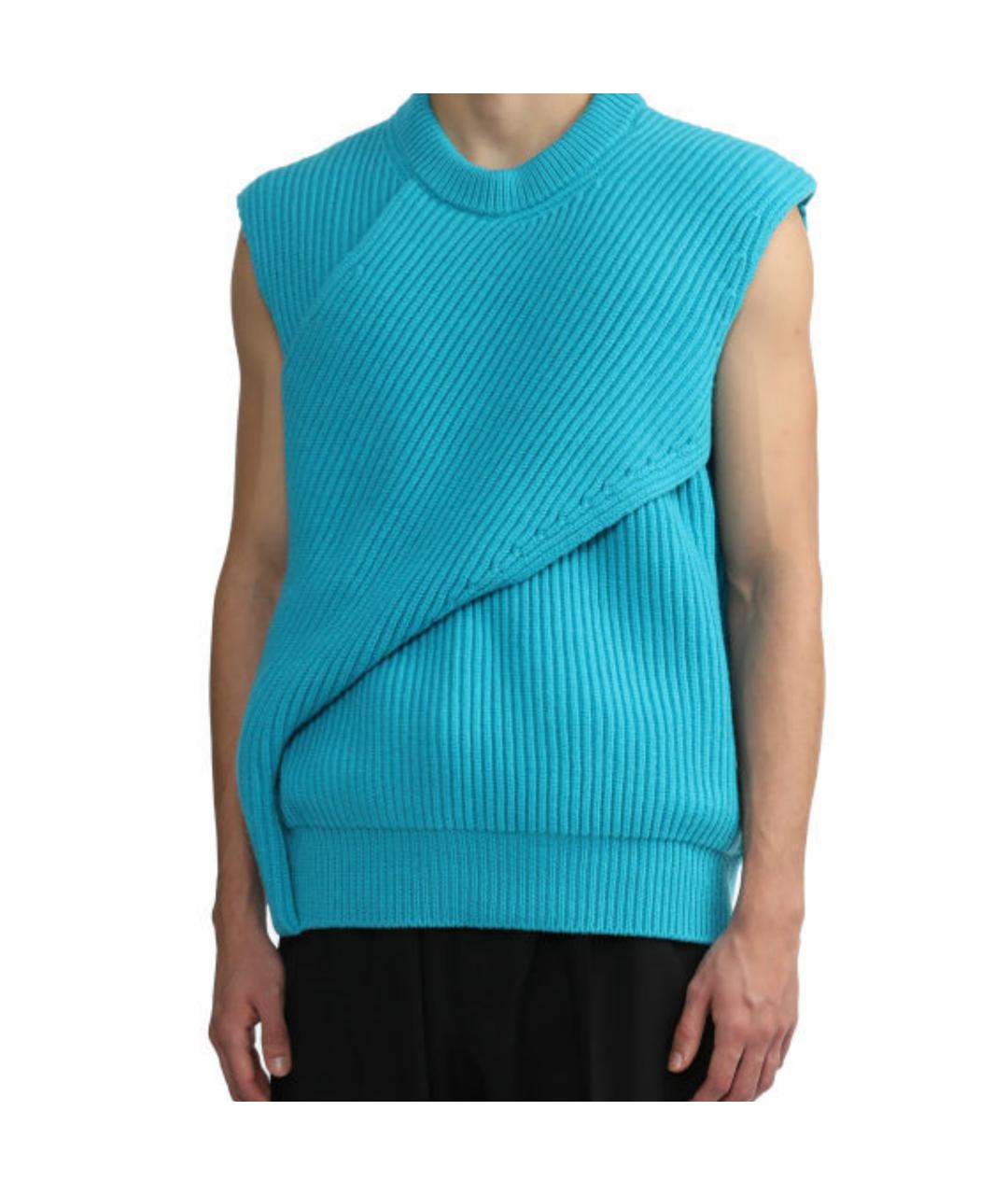 JIL SANDER Голубая майка, фото 4