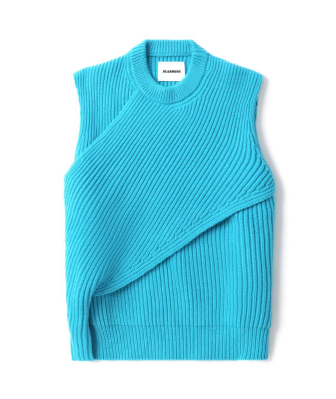JIL SANDER Голубая майка, фото 1