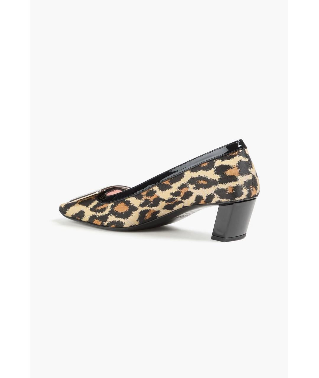 ROGER VIVIER Коричневые лодочки на низком каблуке, фото 3
