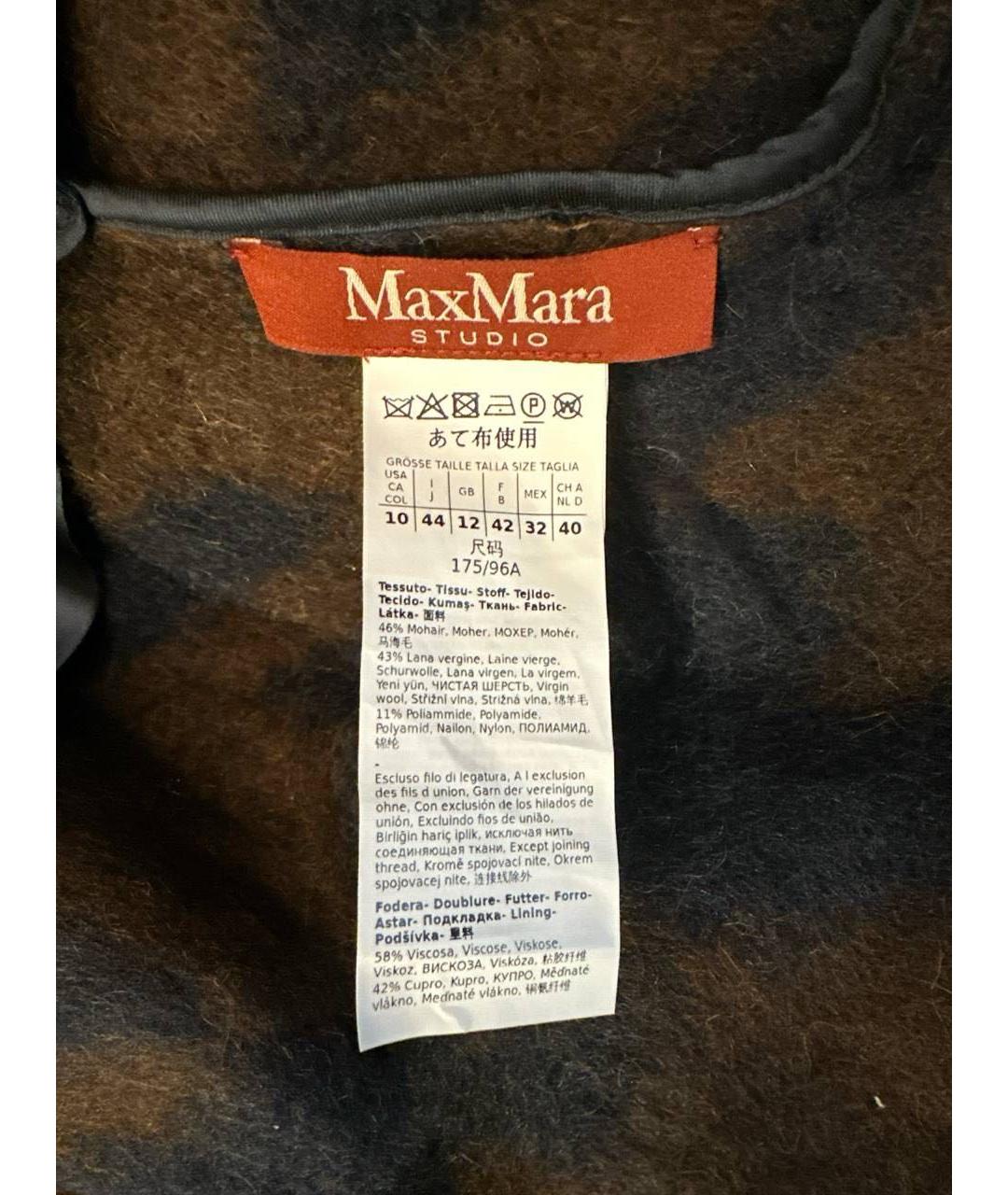 MAX MARA STUDIO Мульти шерстяное пальто, фото 3