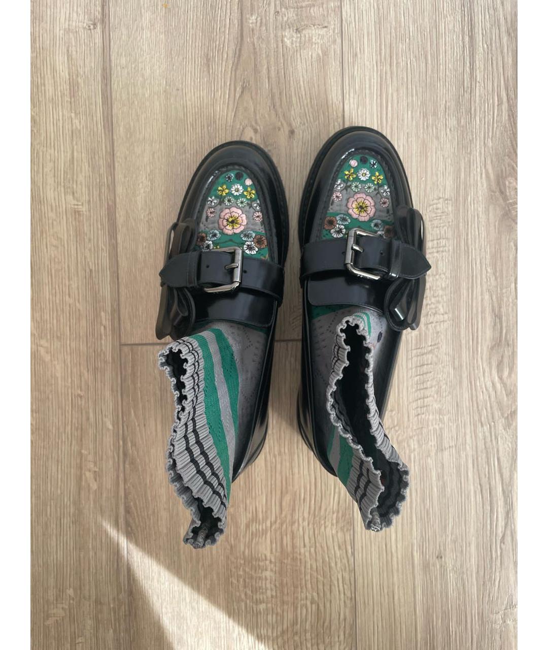 FENDI Черные кожаные лоферы, фото 3