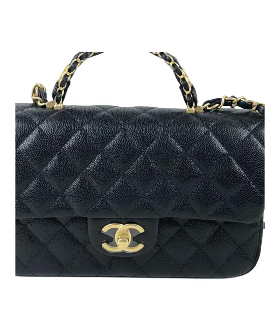 CHANEL Черная кожаная сумка через плечо, фото 2