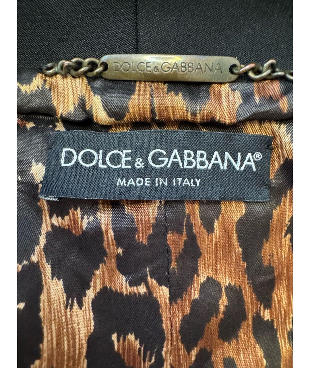 DOLCE&GABBANA Черное шерстяное пальто, фото 3
